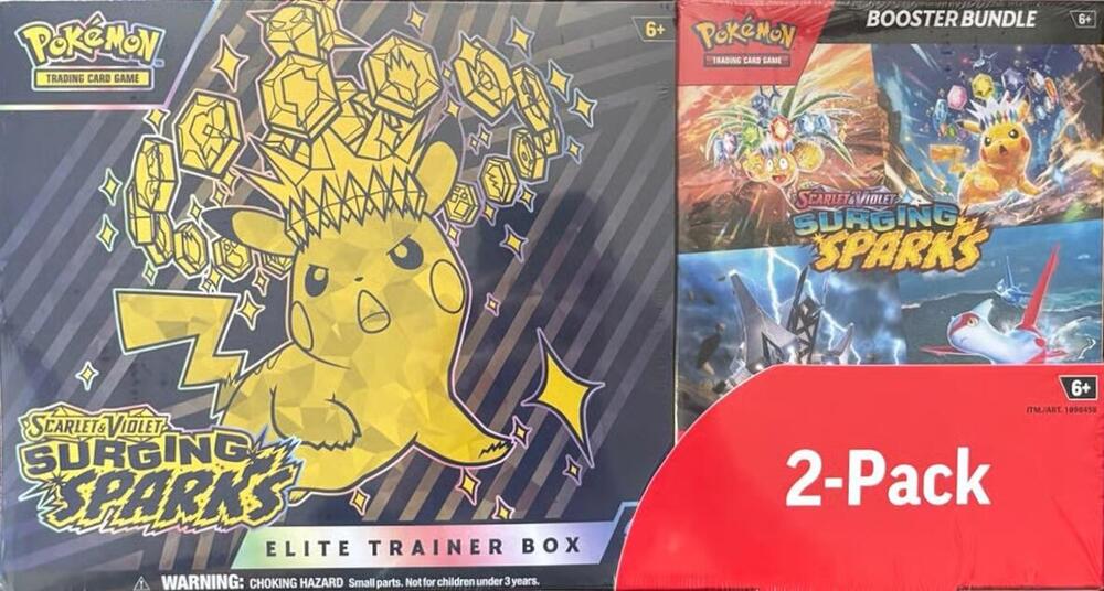 Surging Sparks 2-Pack Trainer Box and Booster Bundle