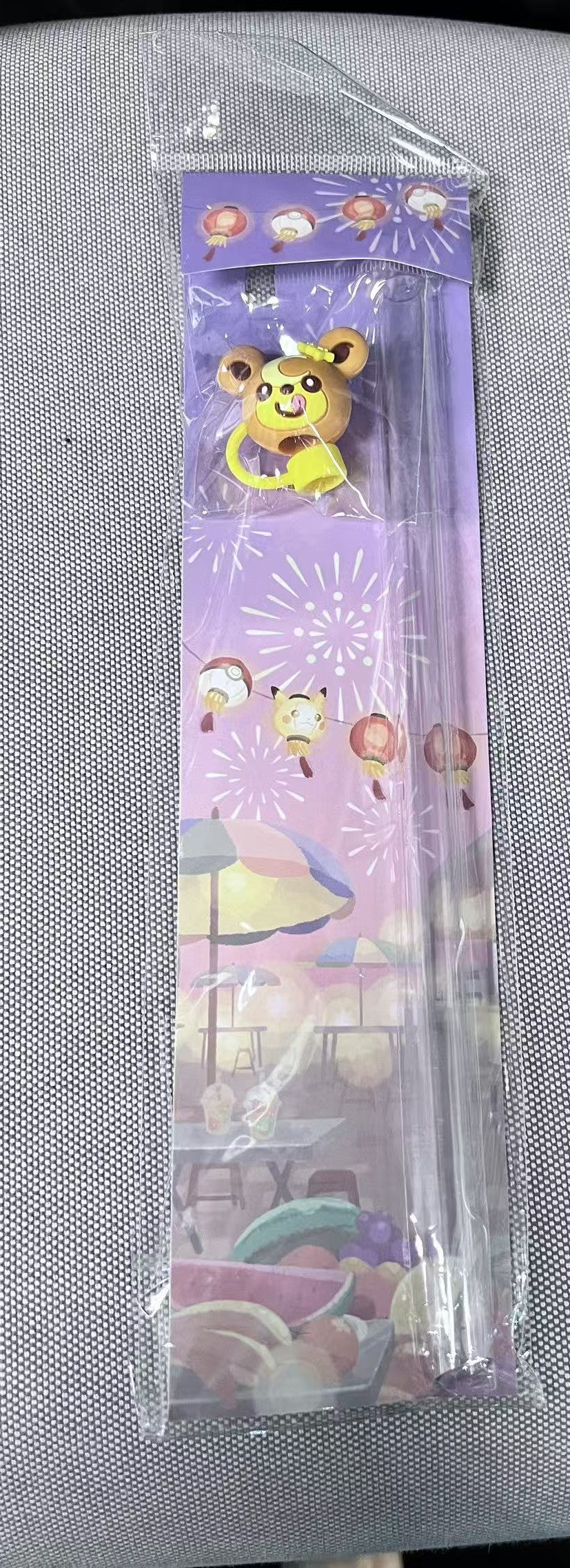 Teddiursa straw pokemon center