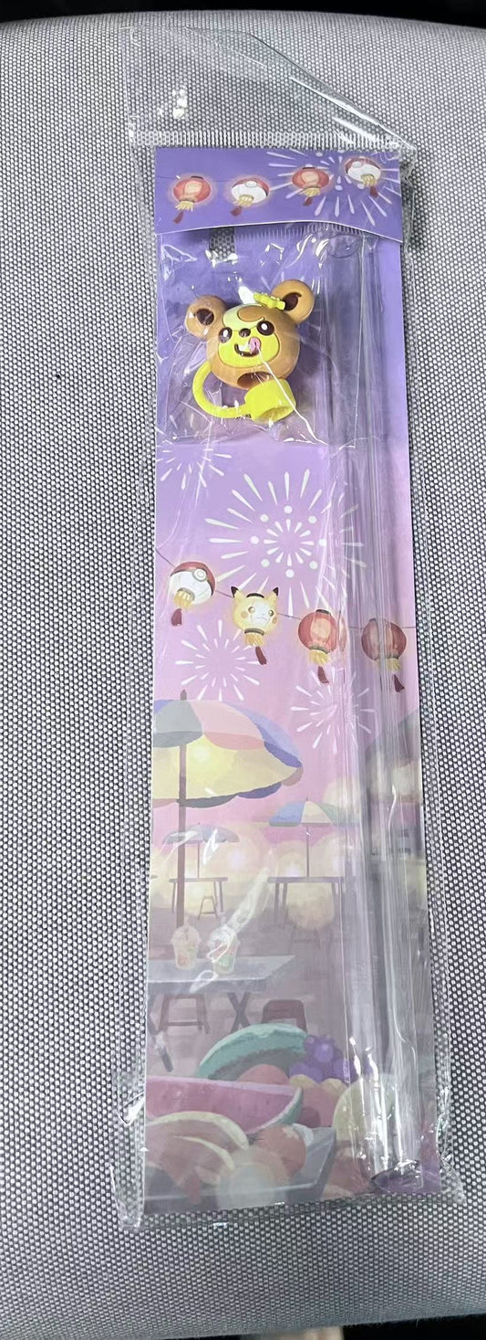 Teddiursa straw pokemon center